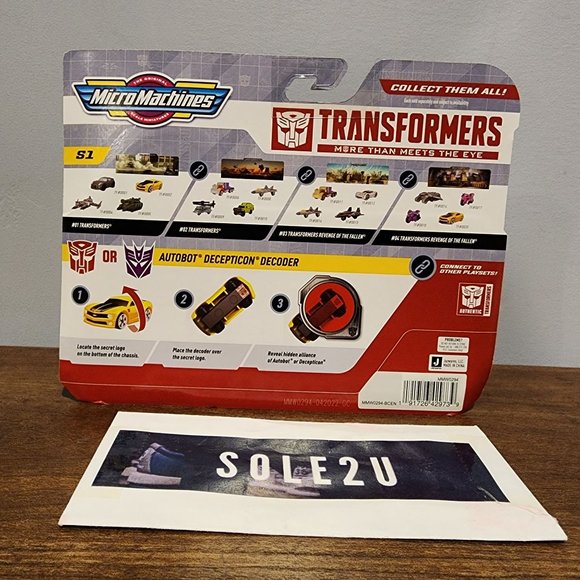 Transformers Micro Machines Series 1 #01 Translucent Bumblebee Chase 2022 New - Picture 3 of 3